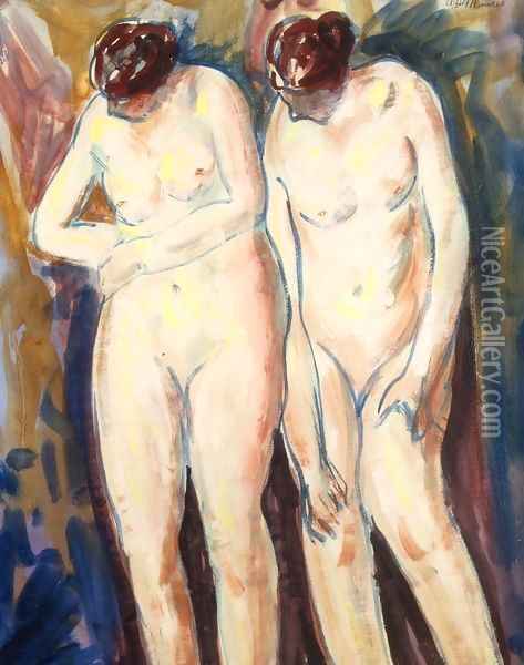 Two Figures 1927-1928 1 Oil Painting - Alfred Henry Maurer