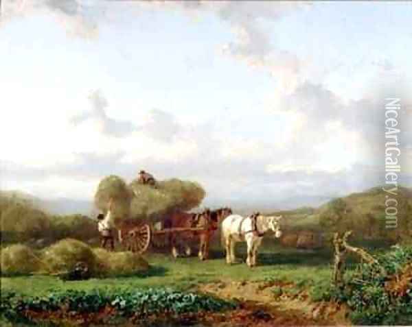 The Hay Cart Oil Painting - A. de Bylandt