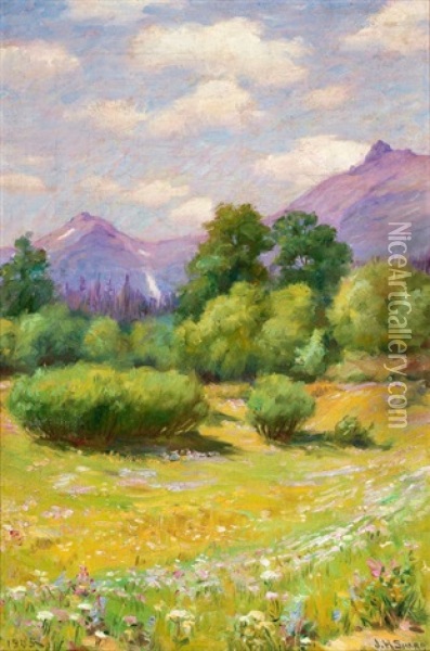 Landscape Of Glacier Oil Painting - Joseph Henry Sharp