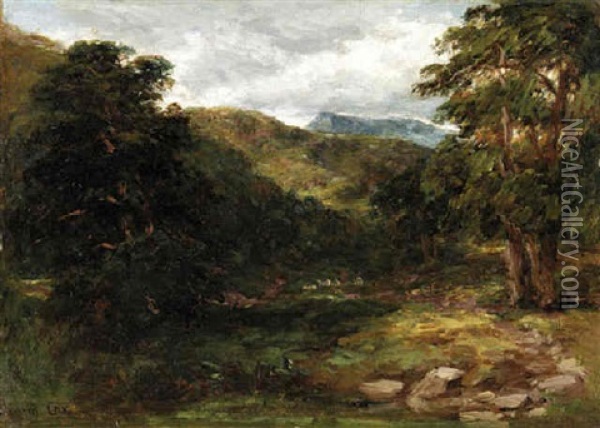 A Forest Clearing Oil Painting - David Cox the Elder