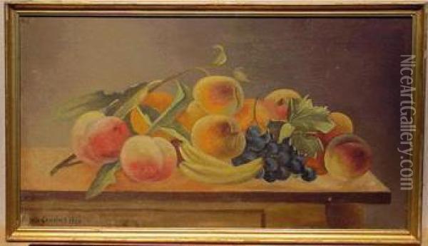 Still Life With Fruit Oil Painting - Otto Crucius