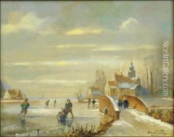 Der Felden Oil Painting - J. Van Delden