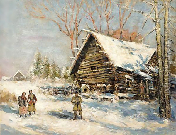 By The Dacha Oil Painting - Konstantin Alexeievitch Korovin