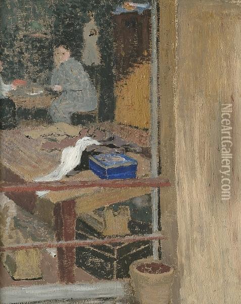 View Through A Window Oil Painting - Jean-Edouard Vuillard
