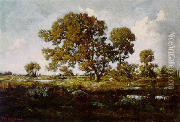 La Mare Aux Viperes En Foret De Fontainebleau Oil Painting - Theodore Rousseau
