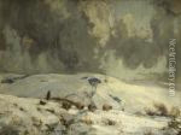 November Snow, Glendun Oil Painting - James Humbert Craig
