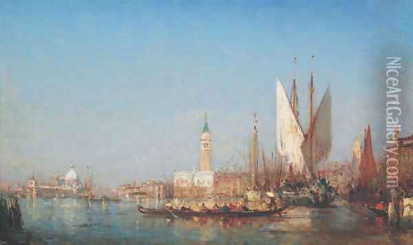 Le Grand Canal à Venise Oil Painting - Felix Ziem