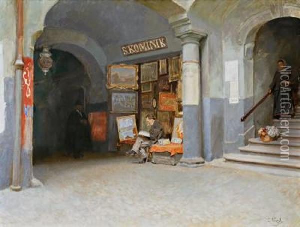 Beim Antiquar Oil Painting - Joseph Kinzel