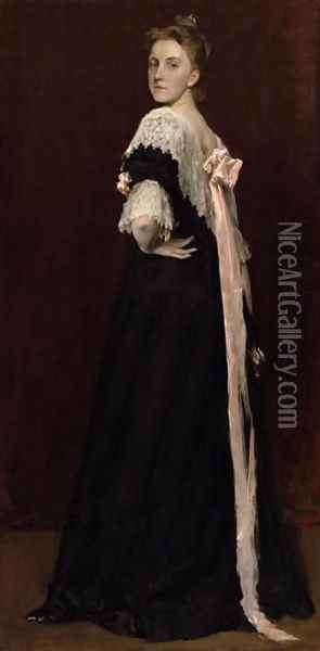 Lydia Field Emmet, c.1892 Oil Painting - William Merritt Chase