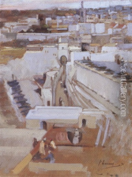 Tangier From The Hotel Continental Oil Painting - John Lavery