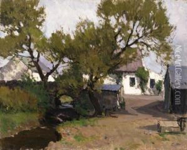 The Farm Oil Painting - Hans, Jean Iten