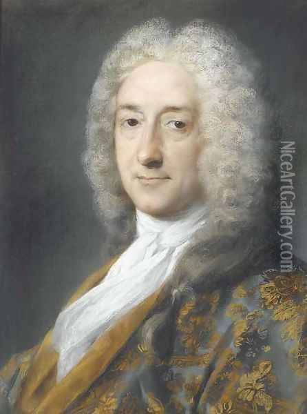 Portrait of a man, bust-length Oil Painting - Rosalba Carriera