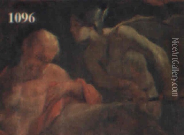 Hermes Und Apoll Oil Painting - Antonio Balestra
