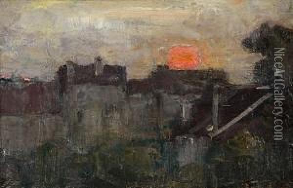 Le Soleil Rouge Oil Painting - Guillaume Vogels