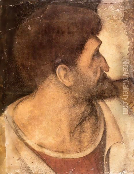 Head of Judas Oil Painting - Leonardo Da Vinci