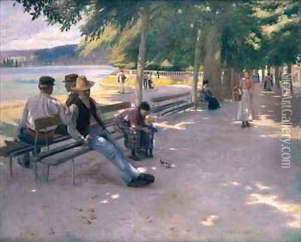 In the shade Oil Painting - Norman Garstin
