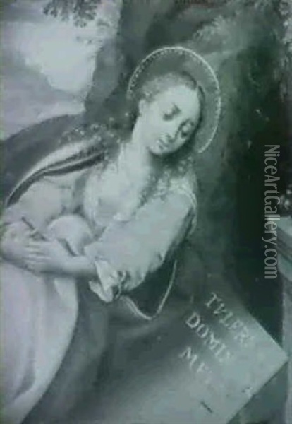 Die Heilige Magdalena In Einer Landschaft Oil Painting - Jan Van Balen