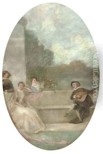 A fte champtre Oil Painting - Watteau, Jean Antoine