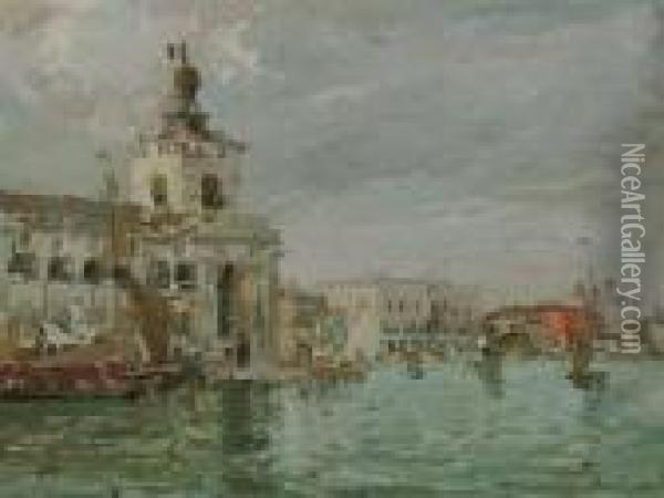 Punta Della Dogana, Venice Oil Painting - Emma Ciardi