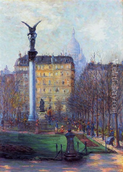 Square D'anvers, Paris Oil Painting - Rudolf Quittner