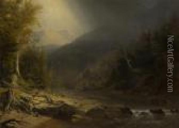 Mountain Stream Oil Painting - Alexander Helwig Wyant