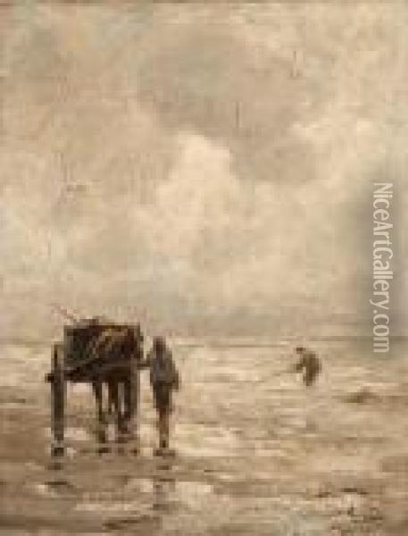Clam Diggers Oil Painting - Evert Pieters