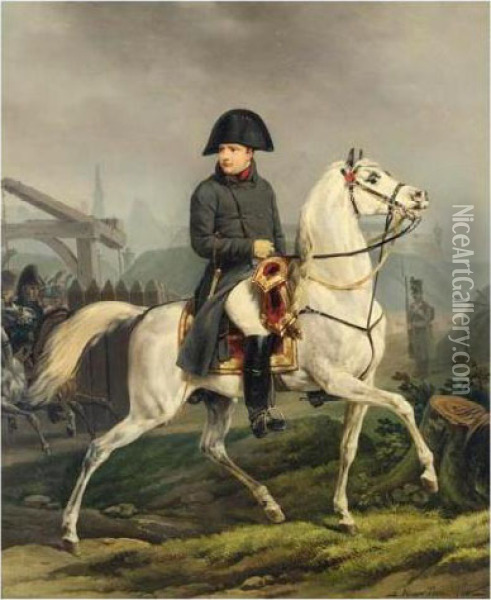 Portrait Equestre De Napoleon 1er Oil Painting - Horace Vernet