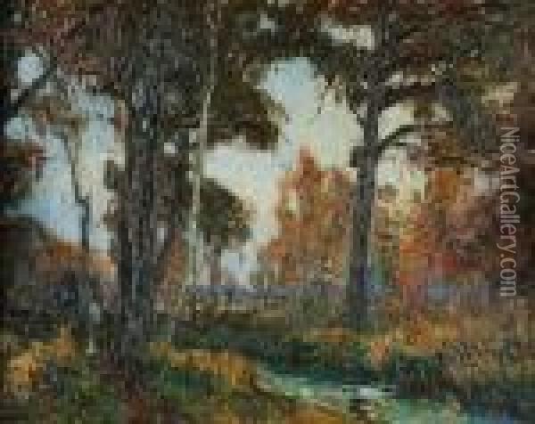 Vue Forestiere En Automne Oil Painting - Pieter Gorus