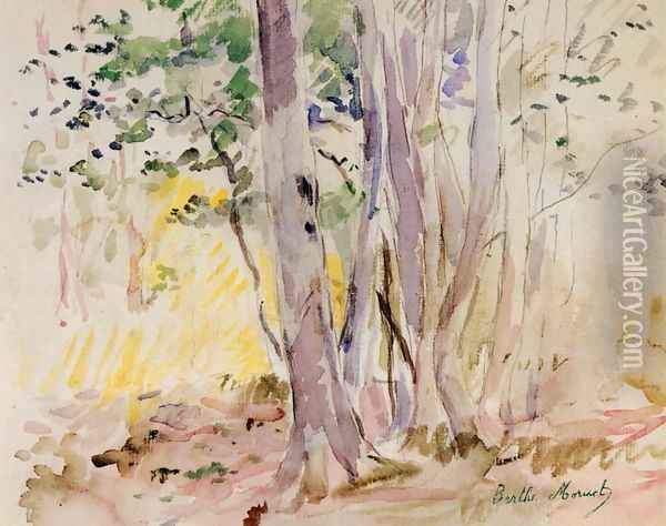 The Bois De Boulogne Oil Painting - Berthe Morisot