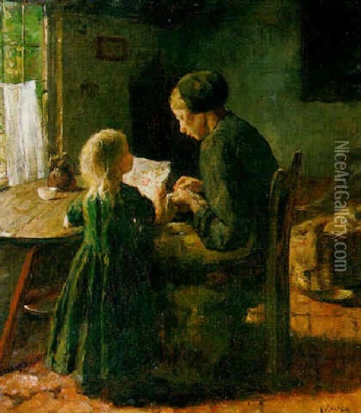 The Young Artist Oil Painting - Jacob Simon Hendrik Kever