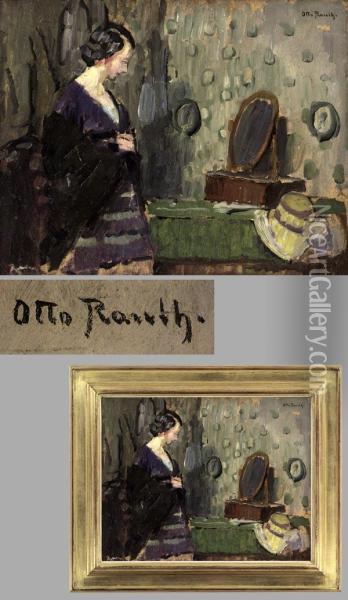 Damentoilette Oil Painting - Otto Rauth
