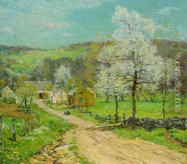 First Blossoms Oil Painting - Willard Leroy Metcalf