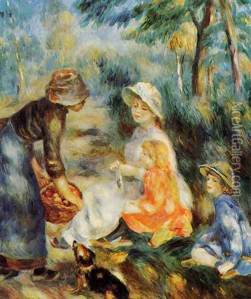 The Apple Seller Oil Painting - Pierre Auguste Renoir