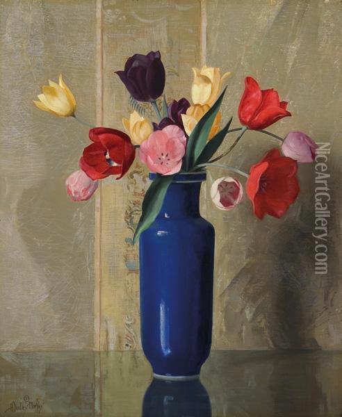 ''tulips'' Oil Painting - Hermann Dudley Murphy