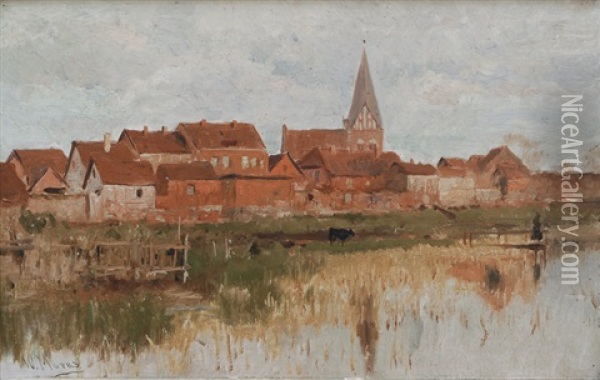 Town In Northern Germany Oil Painting - Walter Moras