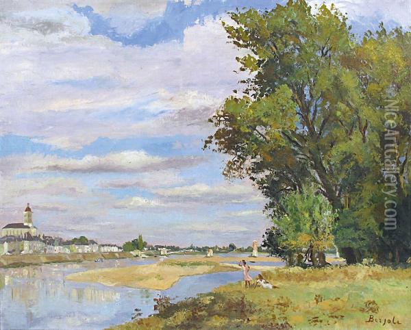 Bord De Riviere Oil Painting - Charles Berjole