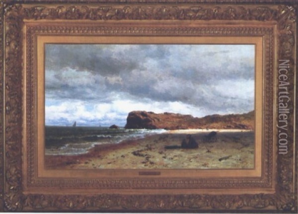 Bass Rocks, Gloucester Oil Painting - James Craig Nicoll