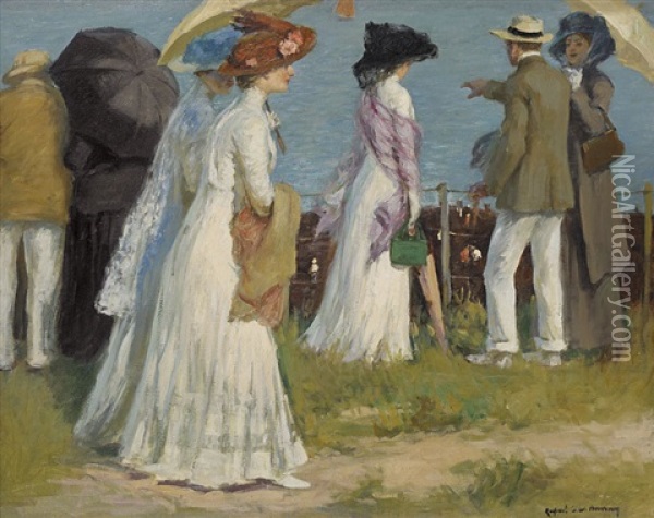The Cliff Path Oil Painting - Rupert Bunny