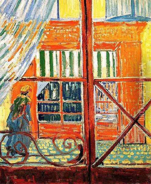 A Pork-Butchers Shop Seen from a Window Oil Painting - Vincent Van Gogh