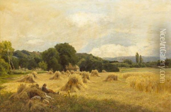 Harvest Time Oil Painting - John Clayton Adams