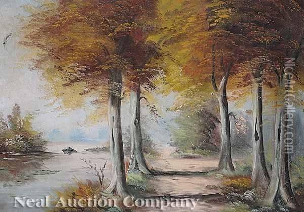 Trees Oil Painting - Marinus Heijl