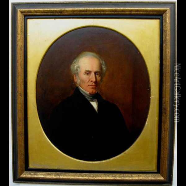 Portrait Of A Gentleman Oil Painting - James H. Edgar