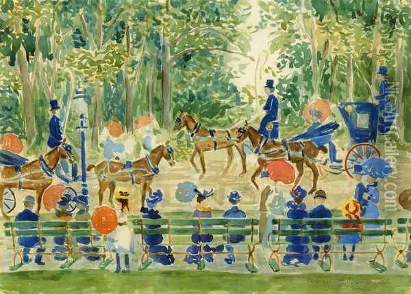 Central Park 4 Oil Painting - Maurice Brazil Prendergast