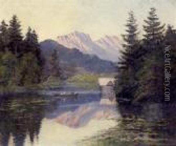 Lac De Montagne Oil Painting - Adalbert Wex