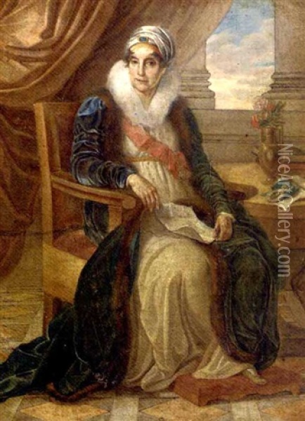 Portrait Of Countess Ekaterina P. Shuvalova Oil Painting - Vincenzo Camuccini