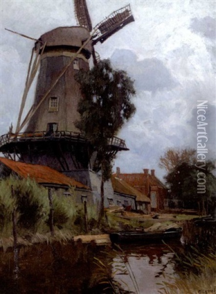 Motiv Aus Holland Oil Painting - Carl (Karl, Charles) O'Lynch of Town