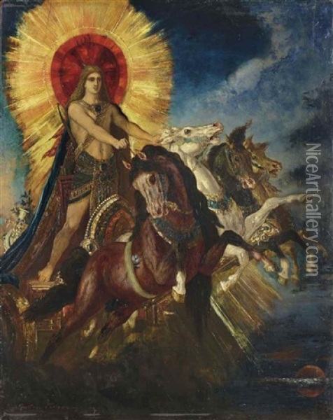 Le Char D'apollon Ou Phebus-apollon Oil Painting - Gustave Moreau