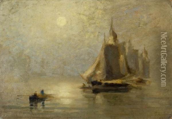 Fog On The Fundy. Oil Painting - John A. Hammond