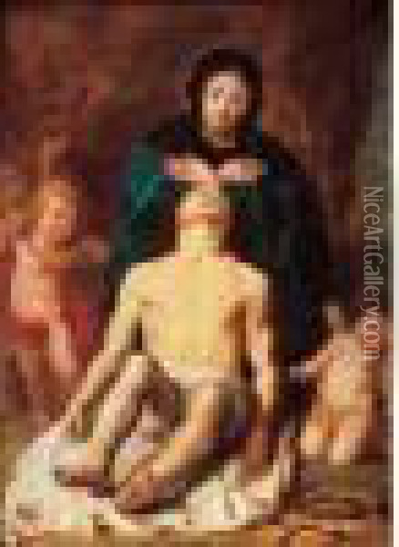 : Pieta Oil Painting - Simon de Vos