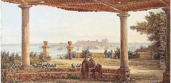 Syracuse, Sicily Oil Painting - Augustus Burnett-Stuart